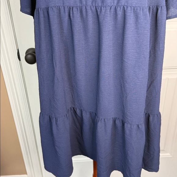 IN'VOLAND Plus Size  Dress Ruffle Babydoll Dresses V Neck Flowy Swing Dress 22W - Picture 4 of 13